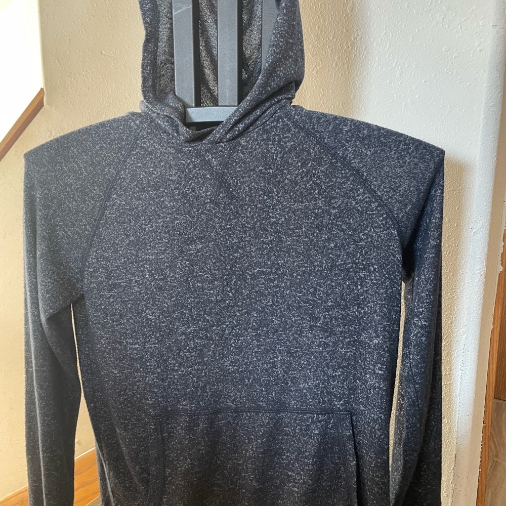 Kids Hooded Pullover Sweater - Black Heather